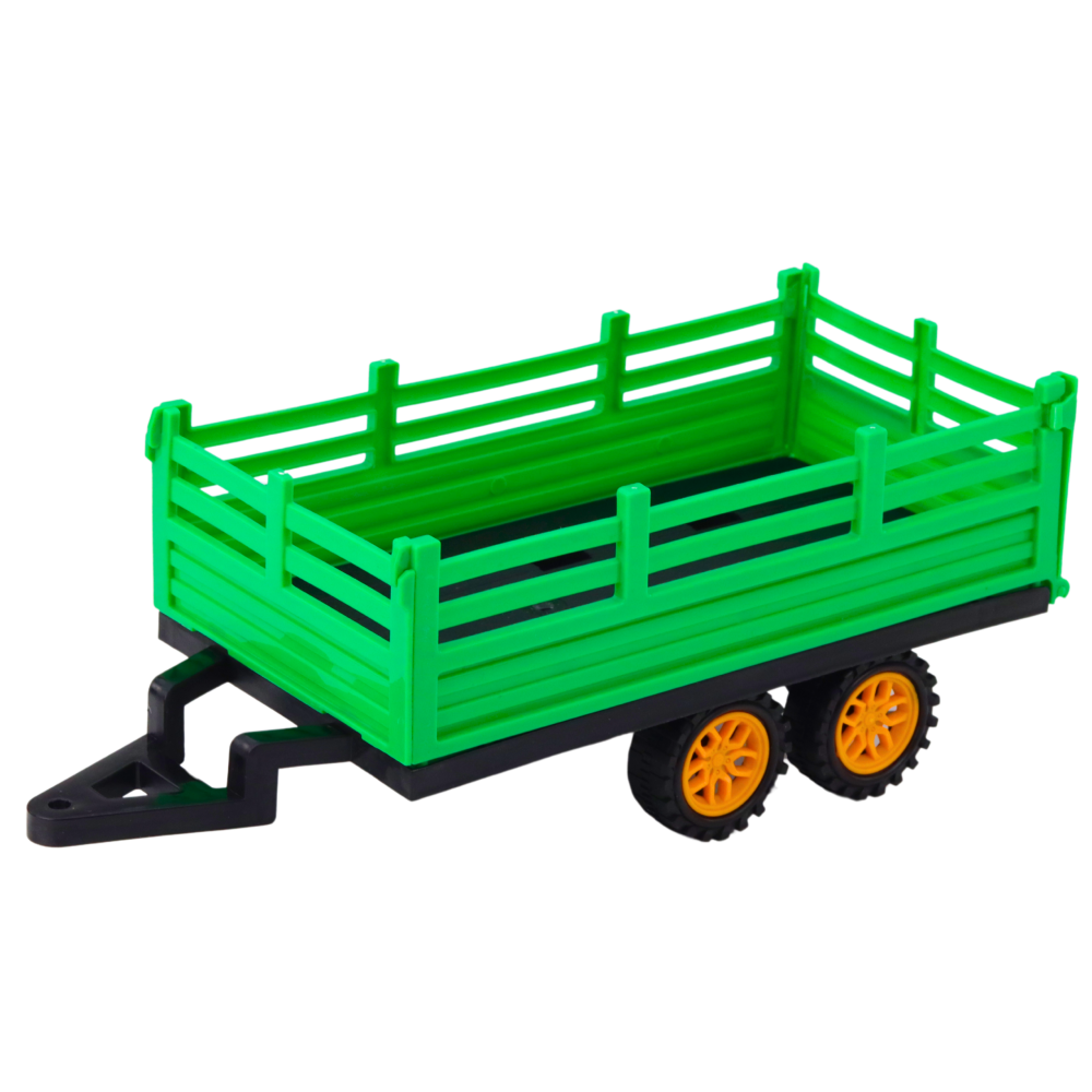 Tractor cu telecomanda si remorca Lean Toys Verde, 3 ani+ [4]
