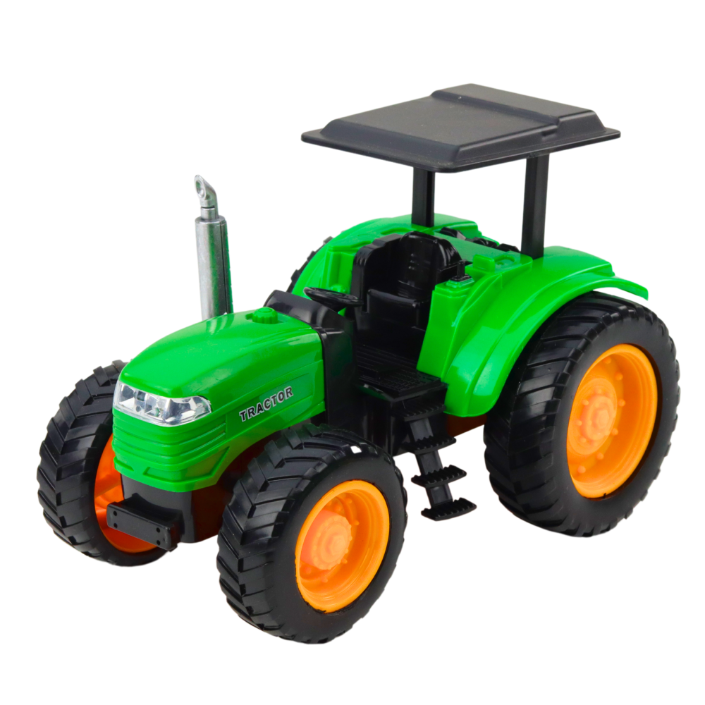Tractor cu telecomanda si remorca Lean Toys Verde, 3 ani+ [3]