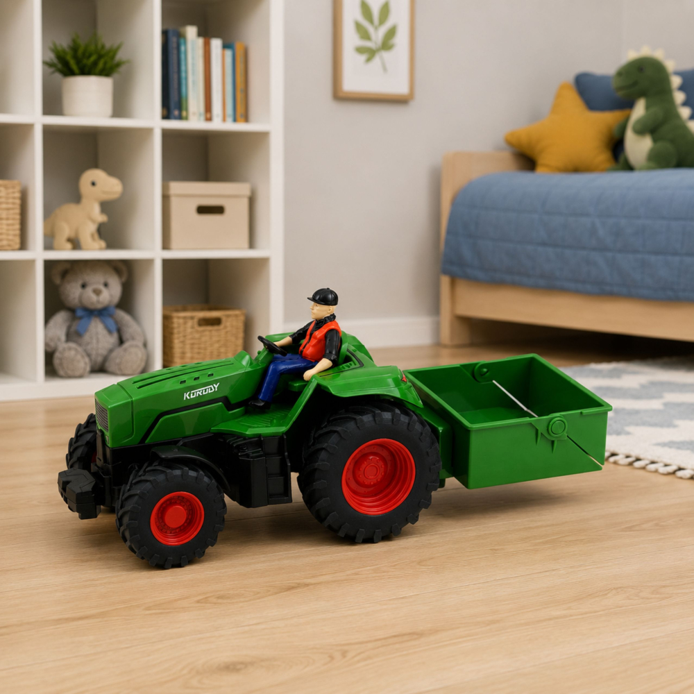 Tractor cu telecomanda si remorca tip box Farmer 1:24, 3 ani+ [3]