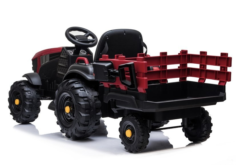 Tractor electric cu remorca BDM0925 Rosu 12V pentru copii, 3 ani+ [5]