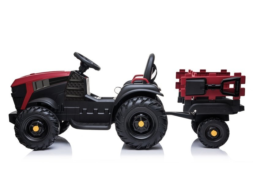 Tractor electric cu remorca BDM0925 Rosu 12V pentru copii, 3 ani+ [4]