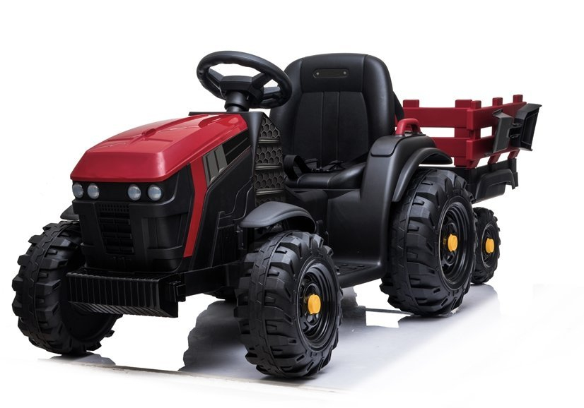 Tractor electric cu remorca BDM0925 Rosu 12V pentru copii, 3 ani+ [3]