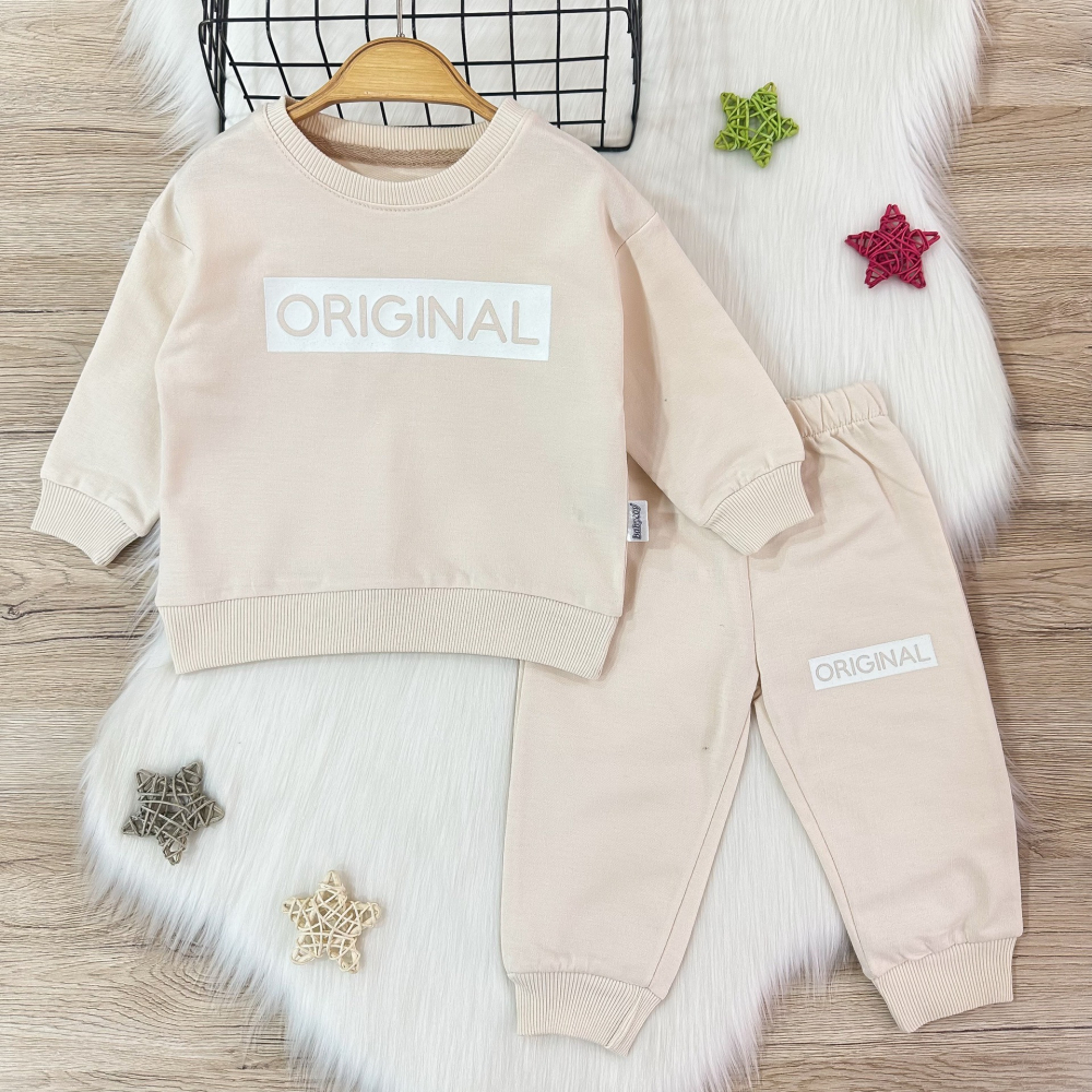 Trening pentru bebelusi Babycoy din bumbac 100% - ORIGINAL - Crem [2]