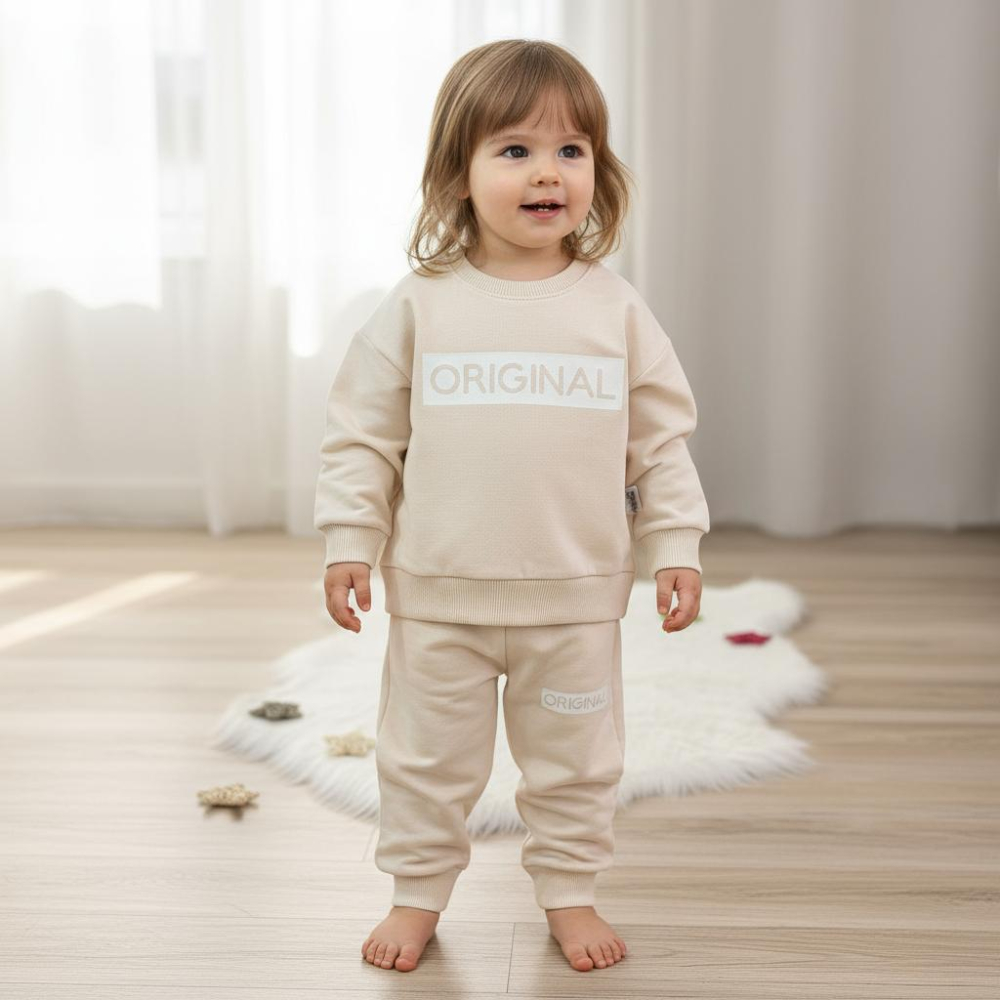 Trening pentru bebelusi Babycoy din bumbac 100% - ORIGINAL - Crem [1]