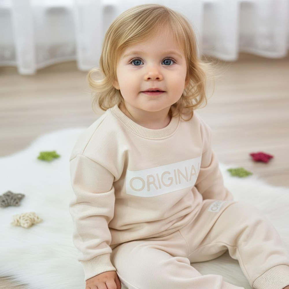 Trening pentru bebelusi Babycoy din bumbac 100% - ORIGINAL - Crem [4]