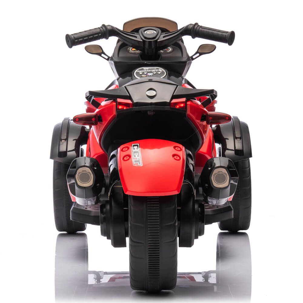 Trike electric copii XB1078 – 2 Motoare 12V, MP3, Lumini LED - Rosu [3]