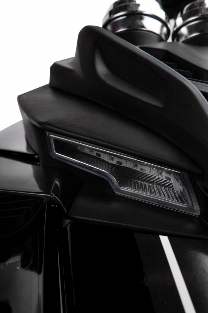 Trike electric cu 2 motoare, panou multimedia cu USB si Bluetooth, NEGRU [10]