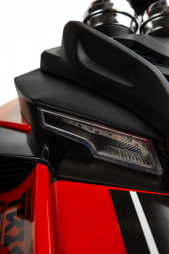 Trike electric cu 2 motoare, panou multimedia cu USB si Bluetooth, rosu [10]