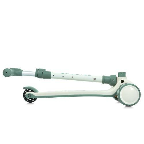 Trotineta copii Scooter cu 3 roti, ghidon reglabil, frana spate, crem-verde, 3 ani+, max. 40 kg [6]