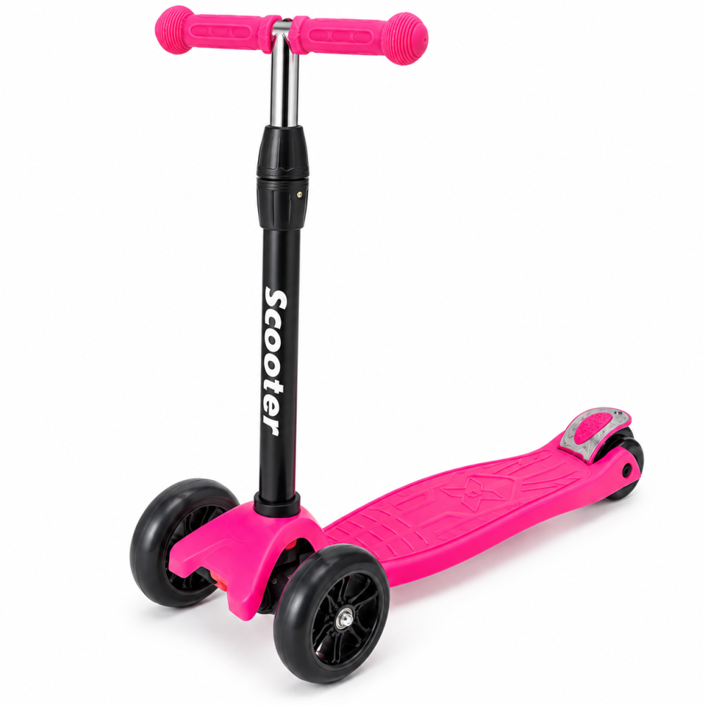 Trotineta pentru fetite Scooter 500A, roz, roti PU, frana spate, max. 40 kg, 3 ani+ [2]