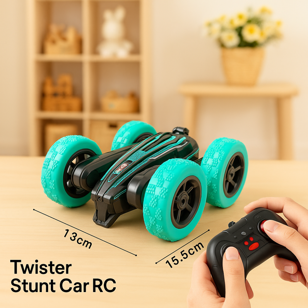 Twister Stunt Car RC cu Telecomanda si Control Gestual, LED, Cascadorii 360 [1]