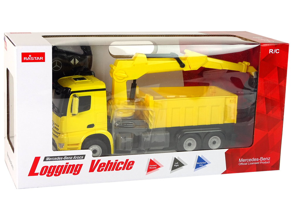 Utilaj constructii cu telecomanda Mercedes Rastar Yellow Grapple Truck, 6 ani+ [5]