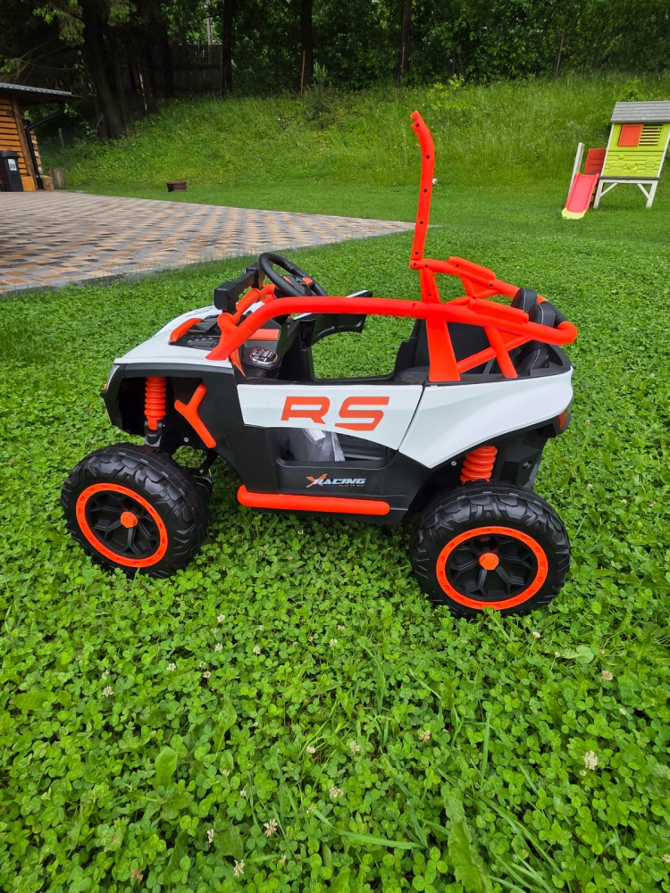 UTV electric Buggy Off-Road pentru copii, 12V 7Ah, 4 motoare 25W, telecomanda, USB, suspensii, functie de balansare, portocaliu, 1 loc, 3-8 ani [9]