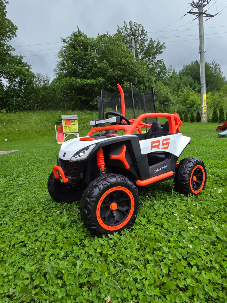 UTV electric Buggy Off-Road pentru copii, 12V 7Ah, 4 motoare 25W, telecomanda, USB, suspensii, functie de balansare, portocaliu, 1 loc, 3-8 ani [8]