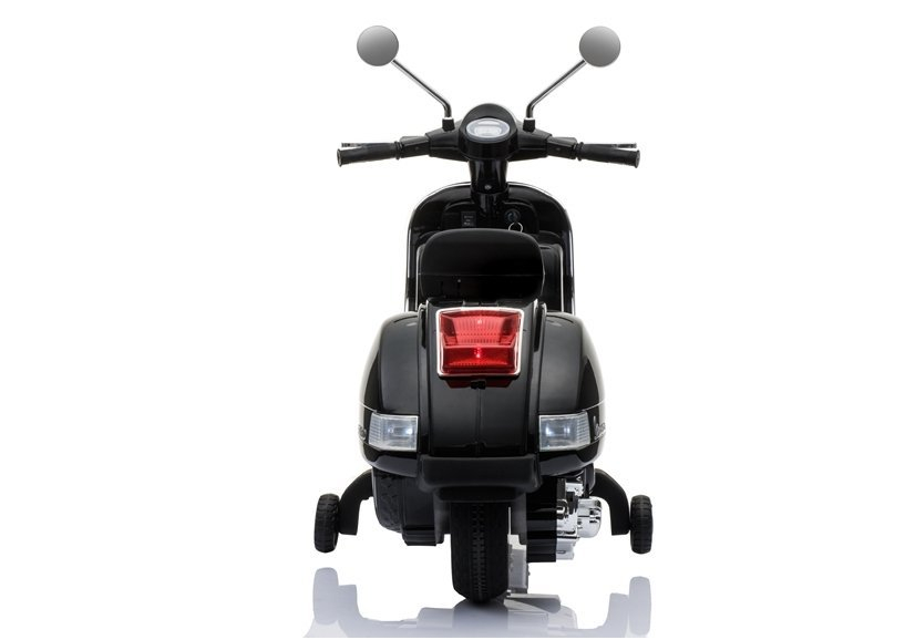 Motocicletă Electrică Scuter Vespa Negru, Scaun Piele, Roti EVA [4]