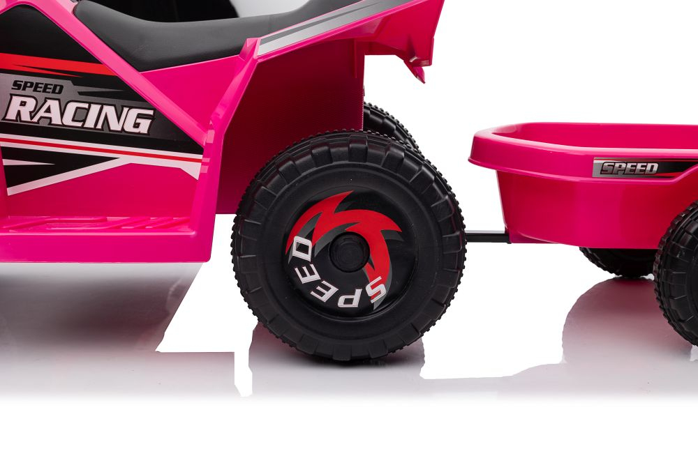ATV electric cu remorcă XMX630T Pink, Bluetooth, Roz [6]