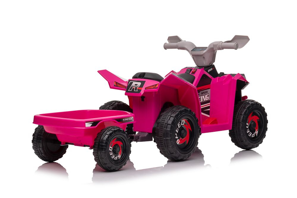 ATV electric cu remorcă XMX630T Pink, Bluetooth, Roz [3]