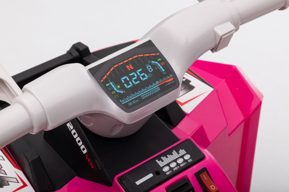 ATV electric cu remorcă XMX630T Pink, Bluetooth, Roz [11]