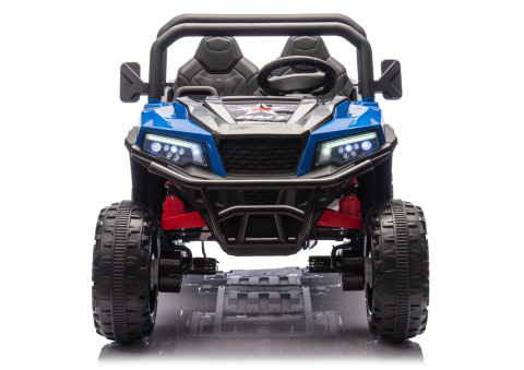 Masinuta electrica 6 roti XB-1038A 4x4 Off-Road pentru copii, 24V 7Ah, 4 motoare 200W, telecomanda, roti EVA, scaun piele, ALBASTRU, 3-8 ani [4]