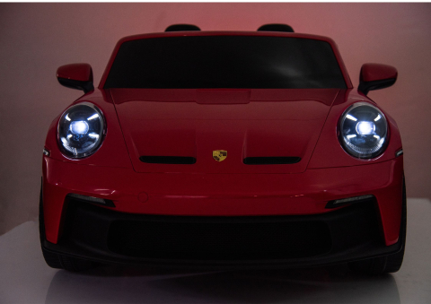 Masinuta electrica Porsche GT3 DK-P911 pentru copii, 24V 10Ah, 2 motoare 150-280W, scaun piele, roti EVA, ROSU, 3-8 ani [9]
