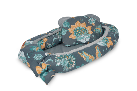 Velvet Baby Nest/baby Cocoon – Paradise emerald + PERNA [1]