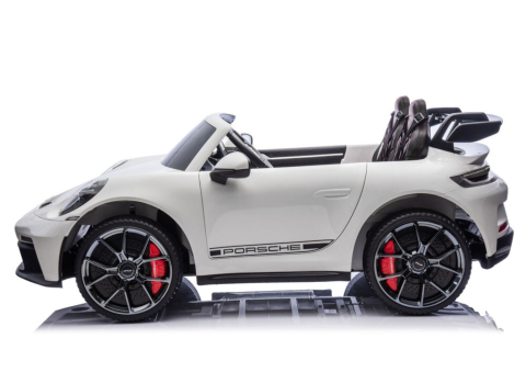 Masinuta electrica Porsche 911 GT3 (DK-P911) pentru copii, 24V 10Ah, 2 motoare 280W, scaun piele, roti EVA, ALB, 3-8 ani [3]