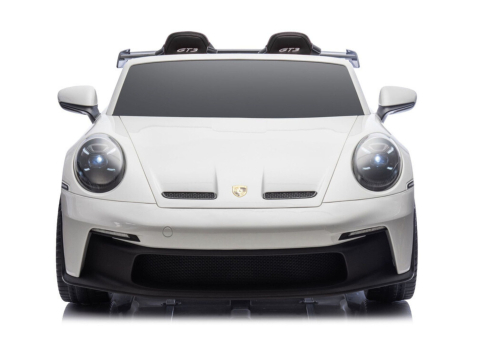 Masinuta electrica Porsche 911 GT3 (DK-P911) pentru copii, 24V 10Ah, 2 motoare 280W, scaun piele, roti EVA, ALB, 3-8 ani [2]