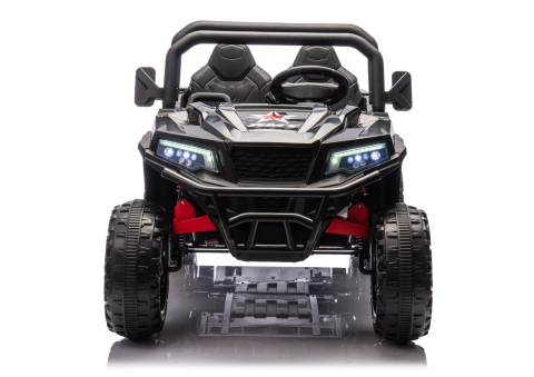 Masinuta electrica 6 roti XB-1038A 4x4 Off-Road pentru copii, 24V 7Ah, 4 motoare 200W, telecomanda, roti EVA, scaun piele, NEGRU, 3-8 ani [4]