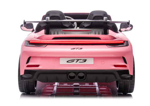 Masinuta electrica Porsche GT3 DK-P911 pentru copii, 24V 10Ah, 2 motoare 150-280W, scaun piele, roti EVA, ROZ, 3-8 ani [6]