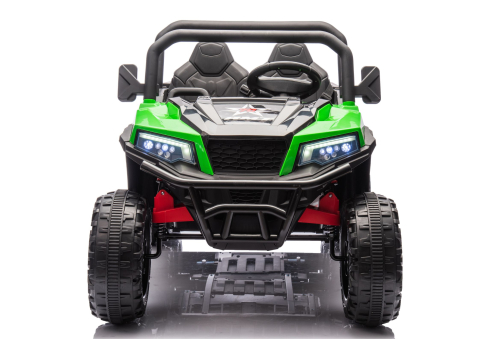Masinuta electrica Buggy XB-1038A, 6 roti, 24V 7Ah, 4 motoare 200W, scaun piele, telecomanda, Verde, 3-8 ani [4]