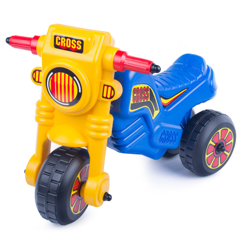 Ride-on - Tricicleta fara pedale CROSS albastra pentru copii tip ride-on