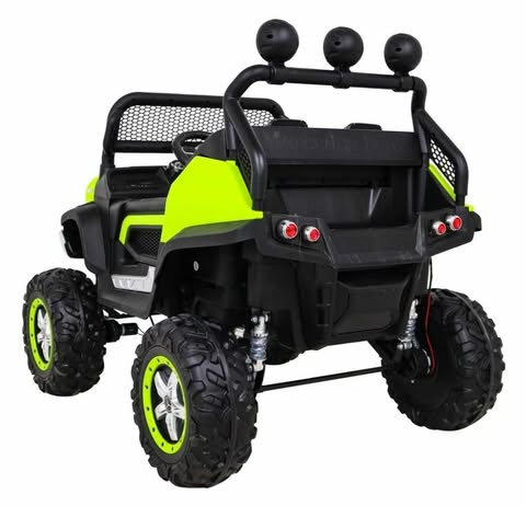 Mercedes Unimog - Masinuta electrica verde 4x45W cu telecomanda si roti EVA, 2 locuri [4]