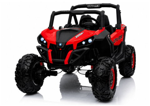 Masinuta electrica Jeep XMX603 Off-Road pentru copii, 2x12V 7Ah, 4 motoare 45W, roti EVA, scaun piele, telecomanda, ROSU, 1 loc, 3-8 ani [1]