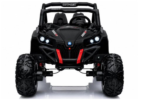 Masinuta electrica Jeep XMX603 Black Edition, MP3, 2x12V 7Ah, 4 motoare 45W, roti EVA, scaun piele, telecomanda, NEGRU, 1 loc, 3-8 ani [7]