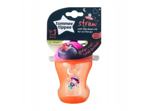 Cana Tommee Tippee cu pai anti-curgere 7m+ roz, 230ml [2]