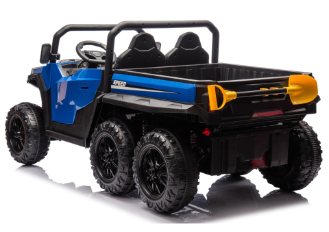 Masinuta electrica 6 roti XB-1038A 4x4 Off-Road pentru copii, 24V 7Ah, 4 motoare 200W, telecomanda, roti EVA, scaun piele, ALBASTRU, 3-8 ani [3]