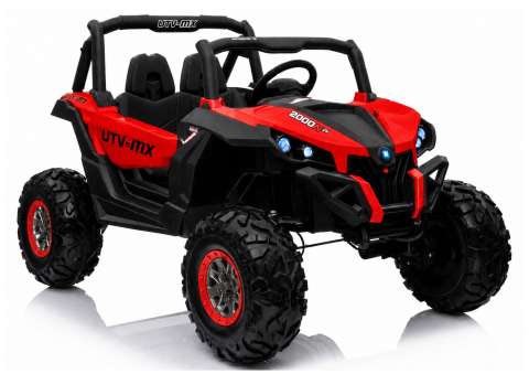 Masinute electrice - Masinuta electrica Jeep XMX603 Off-Road pentru copii, 2x12V 7Ah, 4 motoare 45W, roti EVA, scaun piele, telecomanda, ROSU, 1 loc, 3-8 ani