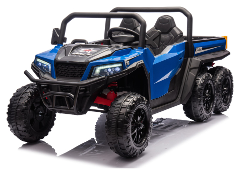 Masinuta electrica 6 roti XB-1038A 4x4 Off-Road pentru copii, 24V 7Ah, 4 motoare 200W, telecomanda, roti EVA, scaun piele, ALBASTRU, 3-8 ani [1]