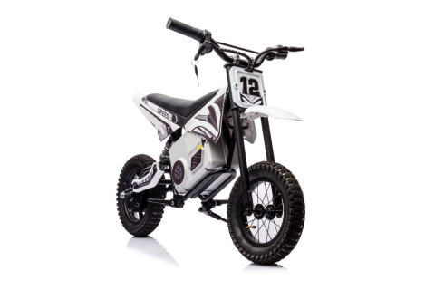 Vehicule electrice copii - Motocicletă Cross cu Acumulator A9901 Albă pentru Copii
