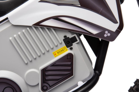 Motocicletă Cross cu Acumulator A9901 Albă pentru Copii [12]