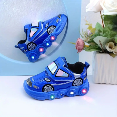 Adidasi - Adidasi albastri cu luminite - Car