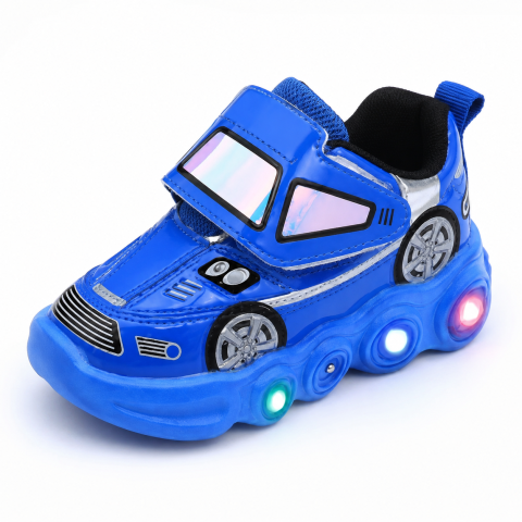 Adidasi - Adidasi albastri cu luminite - Car