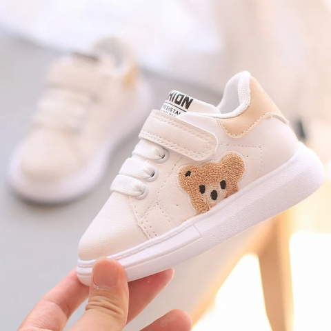 Adidasi albi cu insertie CREM - Teddy [1]