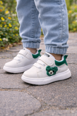 Imbracaminte, incaltaminte - Adidasi albi - Green Teddy