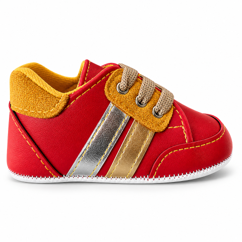 Adidasi bebe cu sireturi red - Pattini [5]