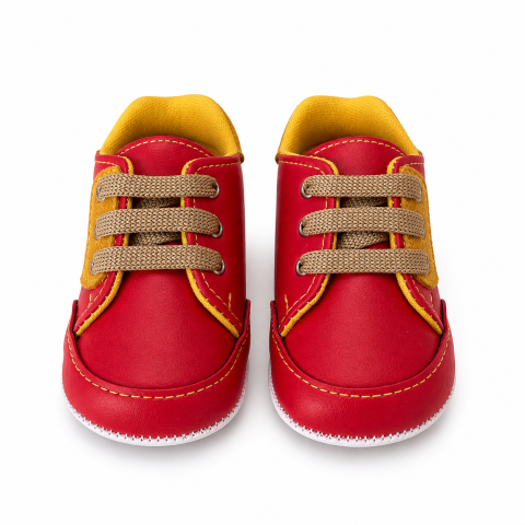 Adidasi bebe cu sireturi red - Pattini [4]