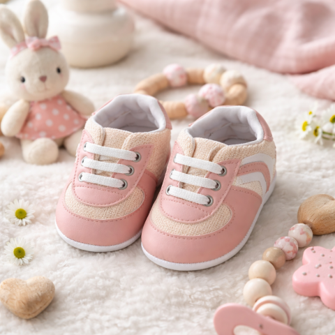 Adidasi - Adidasi bebe fetite Pattini Roz comozi si flexibili