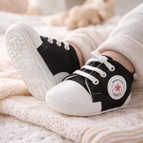 Adidasi - Adidasi bebelusi LEONCINO negru