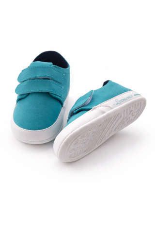 Adidasi bebelusi turcoaz cu scai talpa moale Leoncino [2]