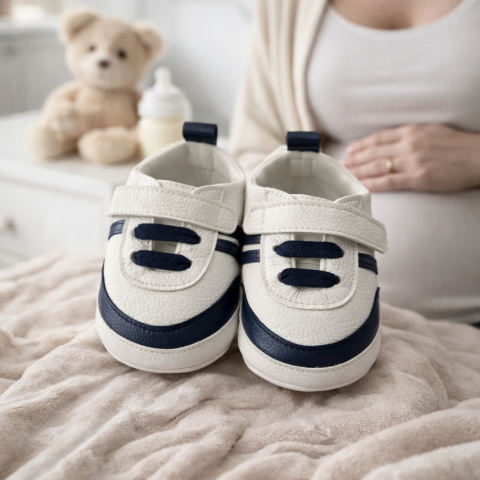 Adidasi - Adidasi BEBLUX alb negru pentru bebelusi